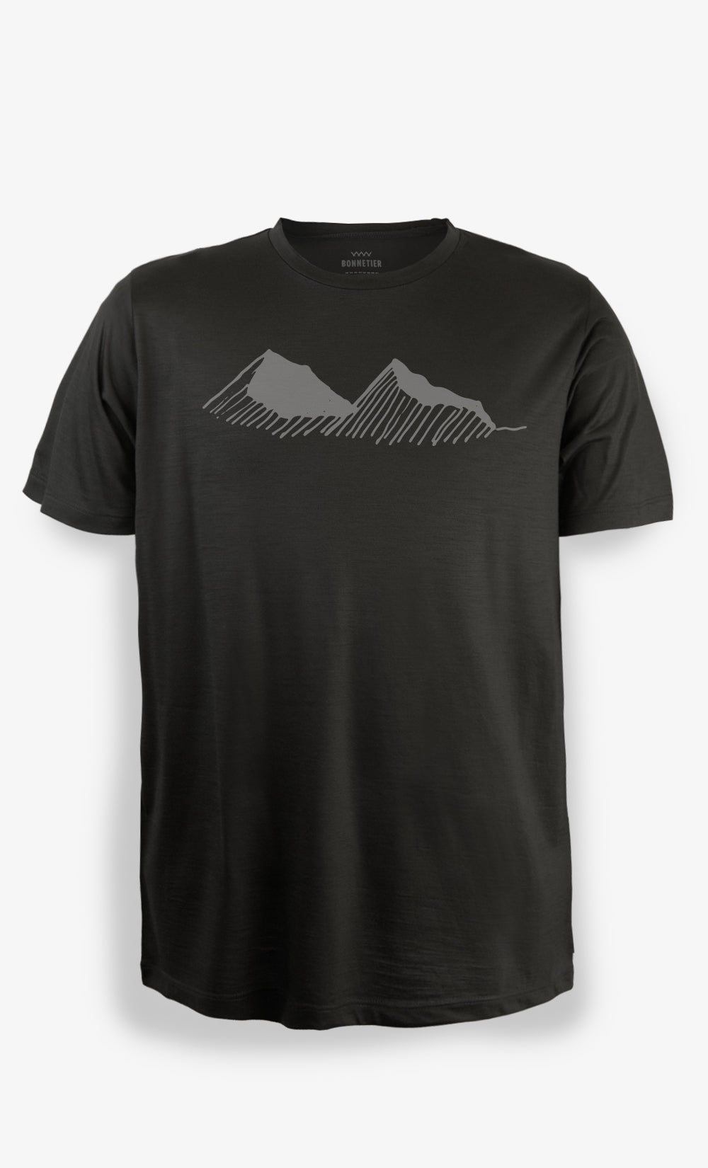 未使用品　BATONER TROPICAL WOOL T-SHIRT Black TROPICAL WOOL T-SHIRT - WUNDER