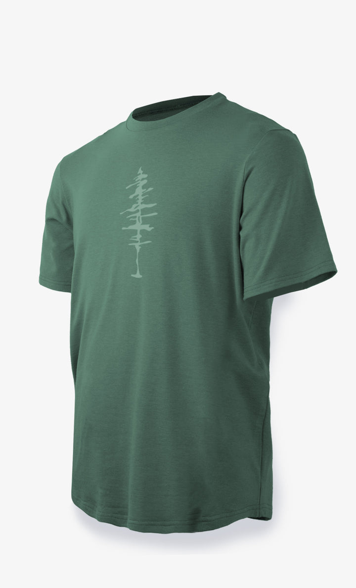 T-Shirt Homme Vert -Arbre fluide