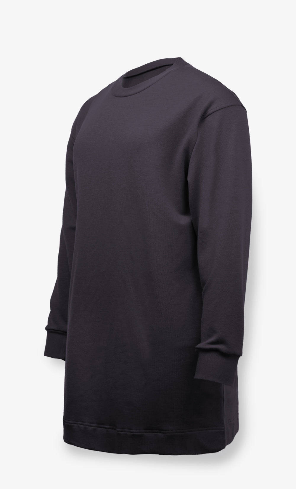 Robe noire femme à manches longues en French Terry Tencel et coton biologique