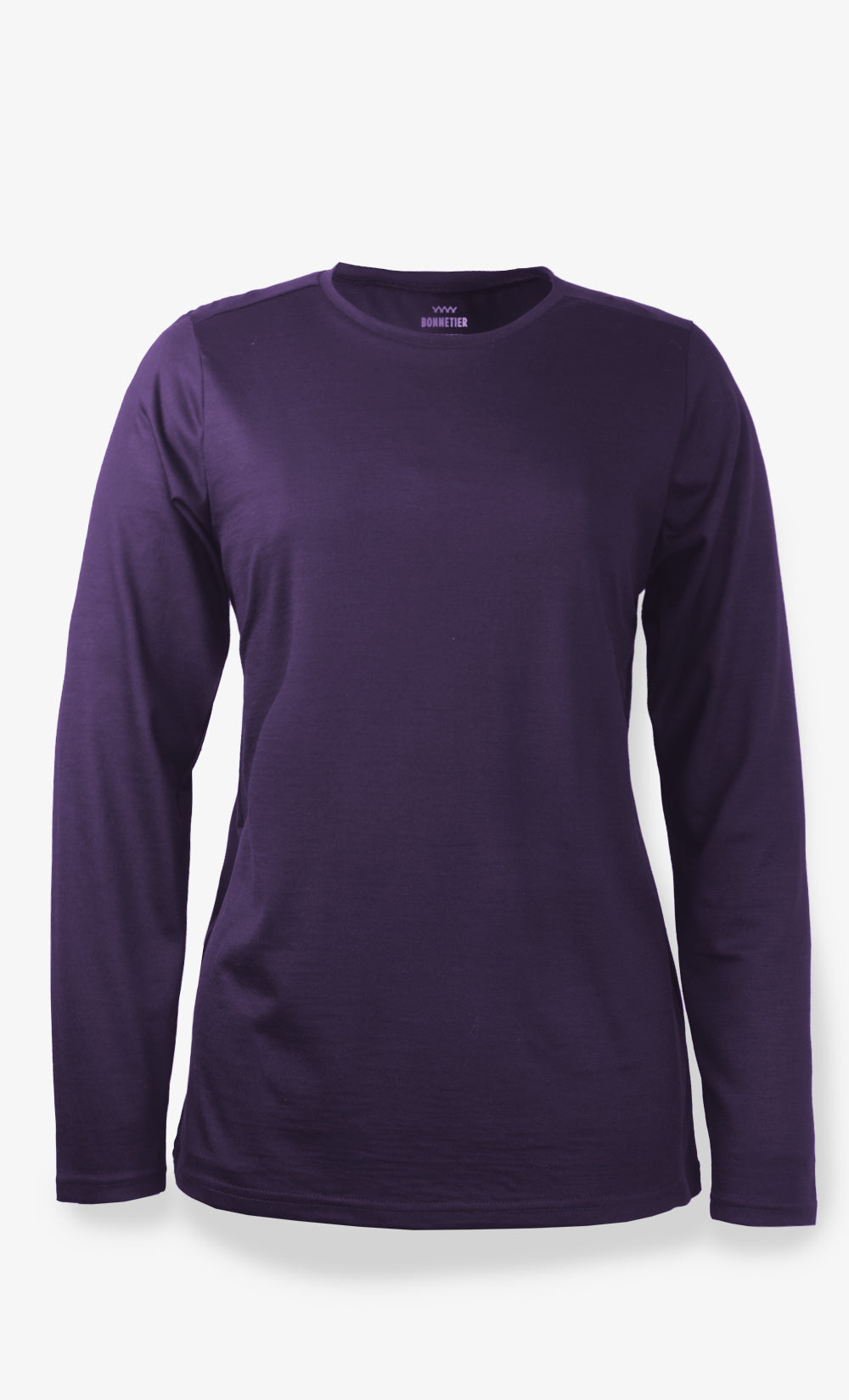 Manches Longues pour femme Mérinos Stretchwool, couleur Violet, conçu par Bonnetier au Canada