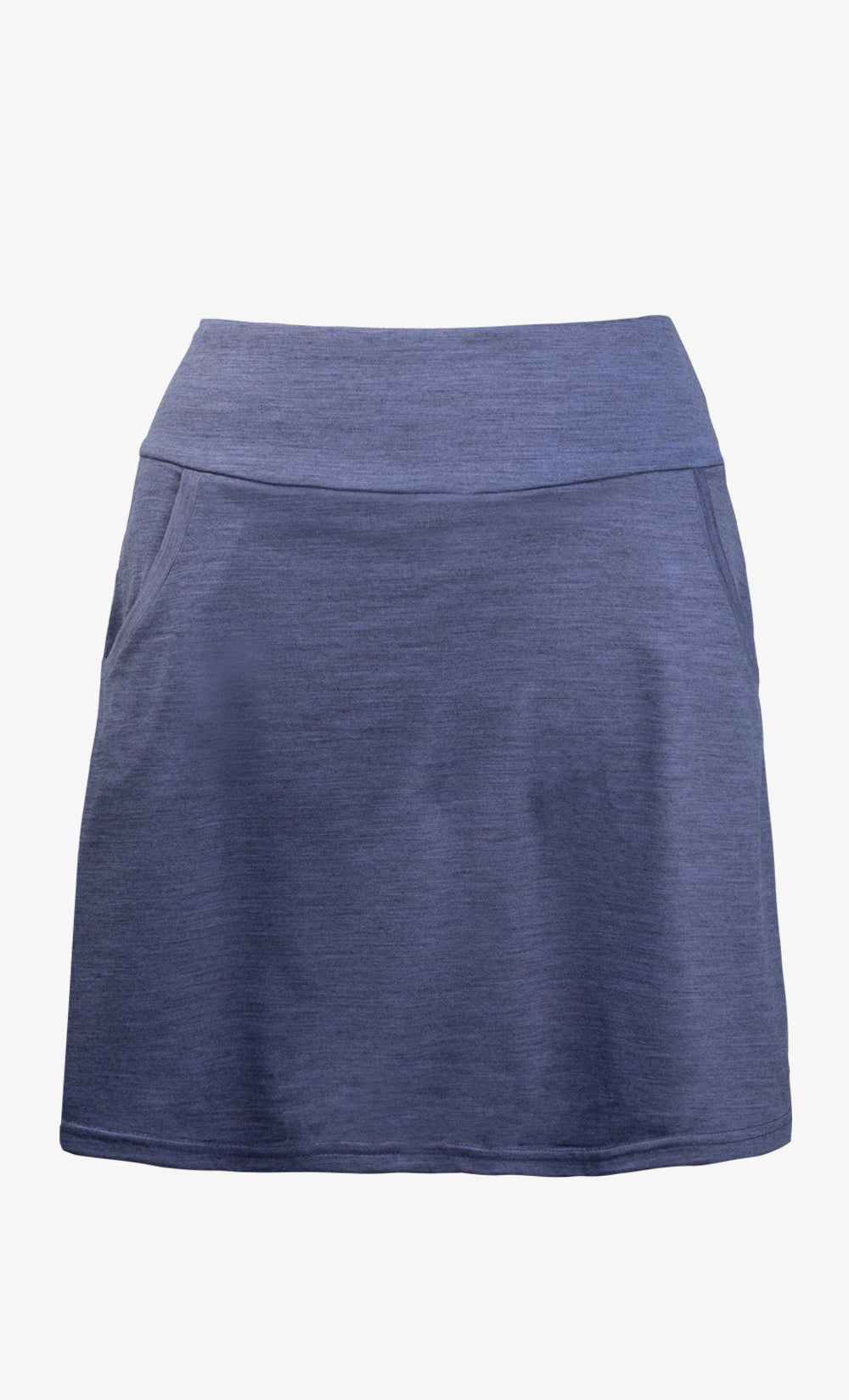 Venture Blue Grey Heather Merino Skirt Shorts