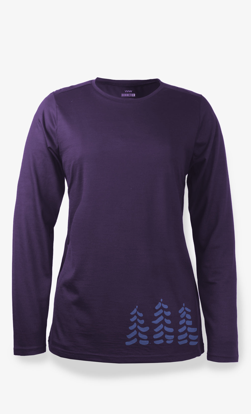 Manches longues Mérinos StretchWool™ Violet - Trois Sapin