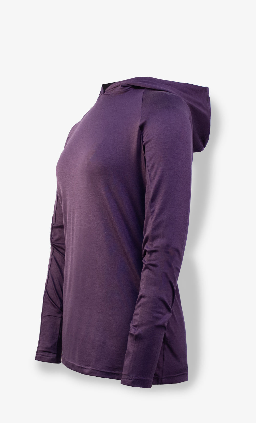 Women's Merino Long Sleeve Hoodie - Purple