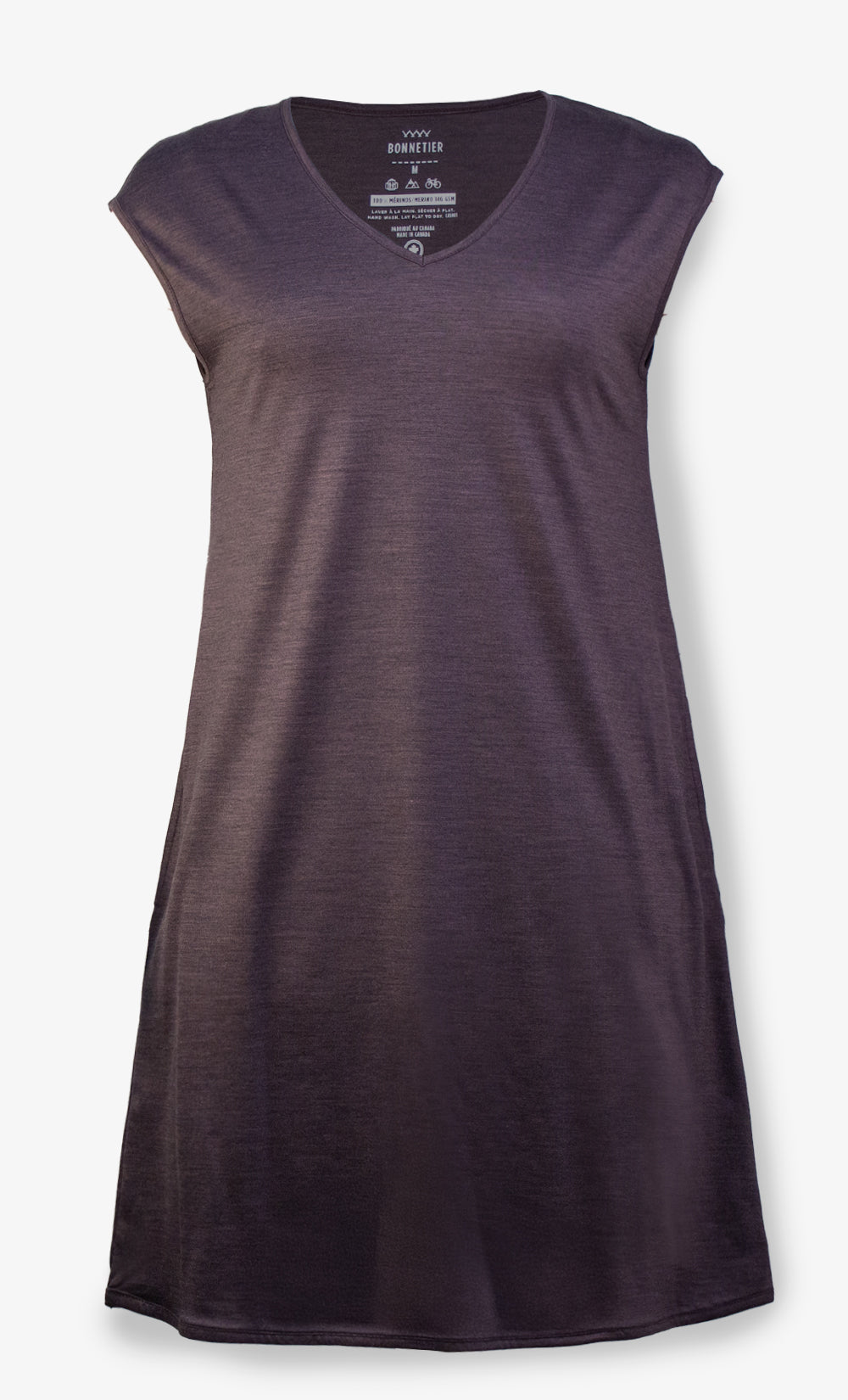 Heather Eggplant Merino Wool Dress - Orléan