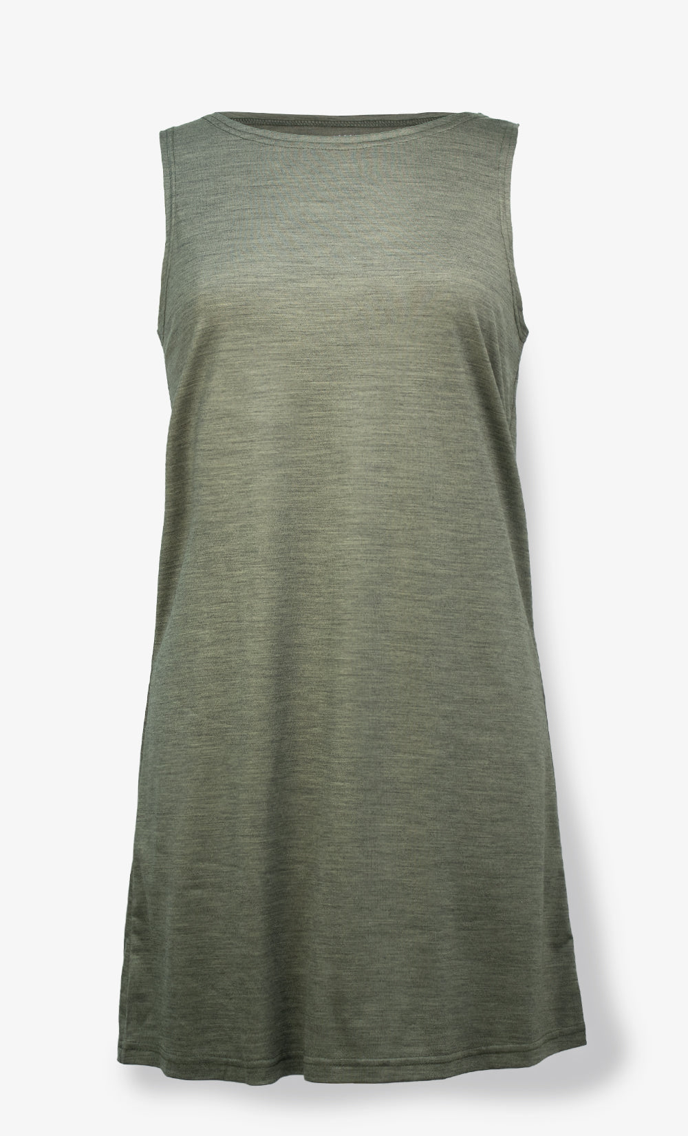 Heather Sage Merino Dress - Brume