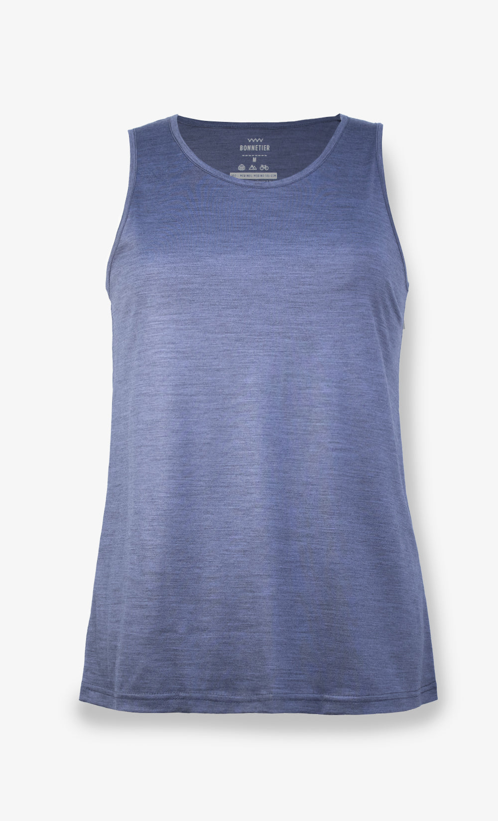 Women's Mélange Blue Grey Ultra-Light Merino Tank Top