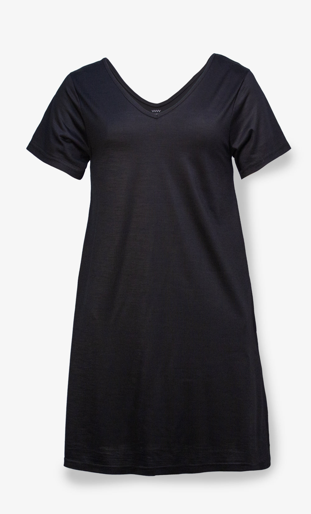 Black Merino Wool Dress - Mingan