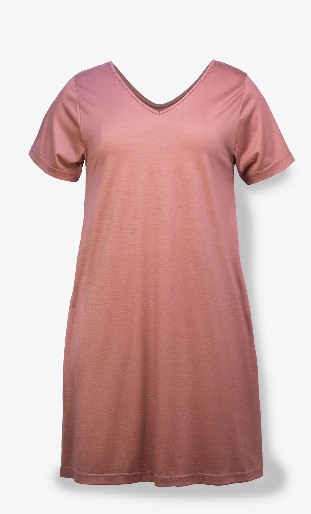 Salmon Merino Wool Dress - Mingan
