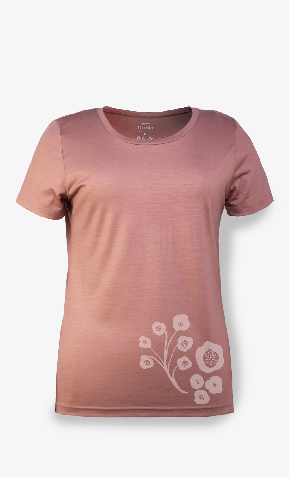 Women's Ultralight Salmon Merino Wool T-Shirt - Poppy
