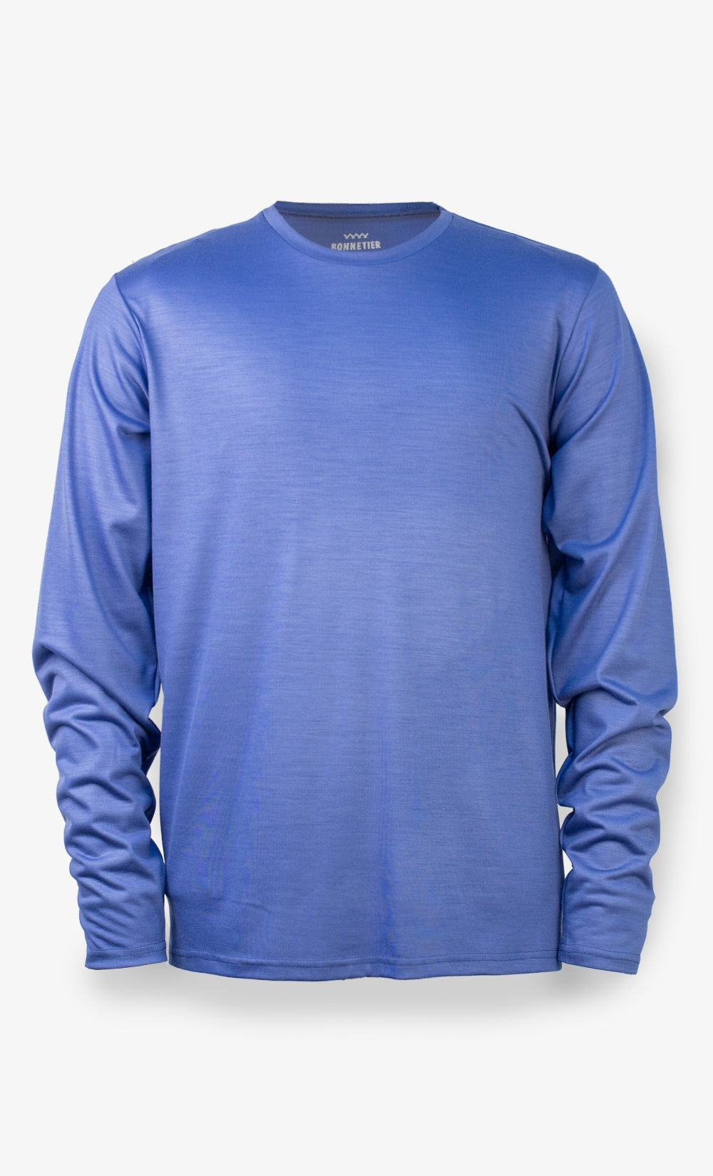 Men's Techcrew Merino Wool Long Sleeve Blue