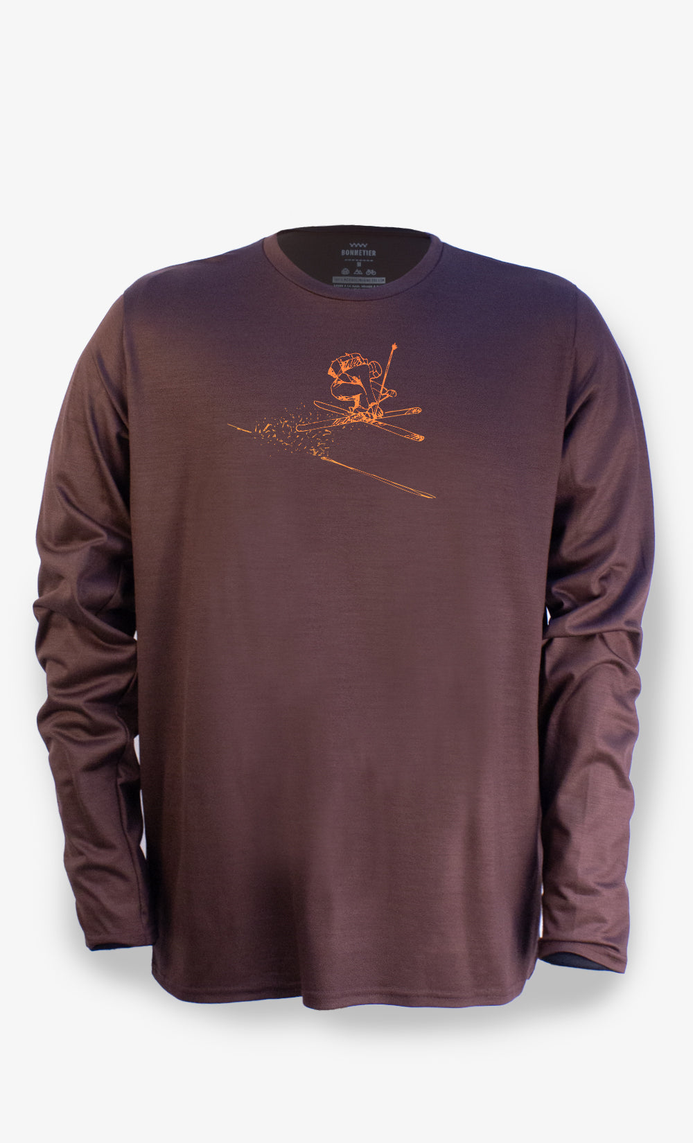 Men's Merino Long Sleeve Techcrew Burgundy - Jump