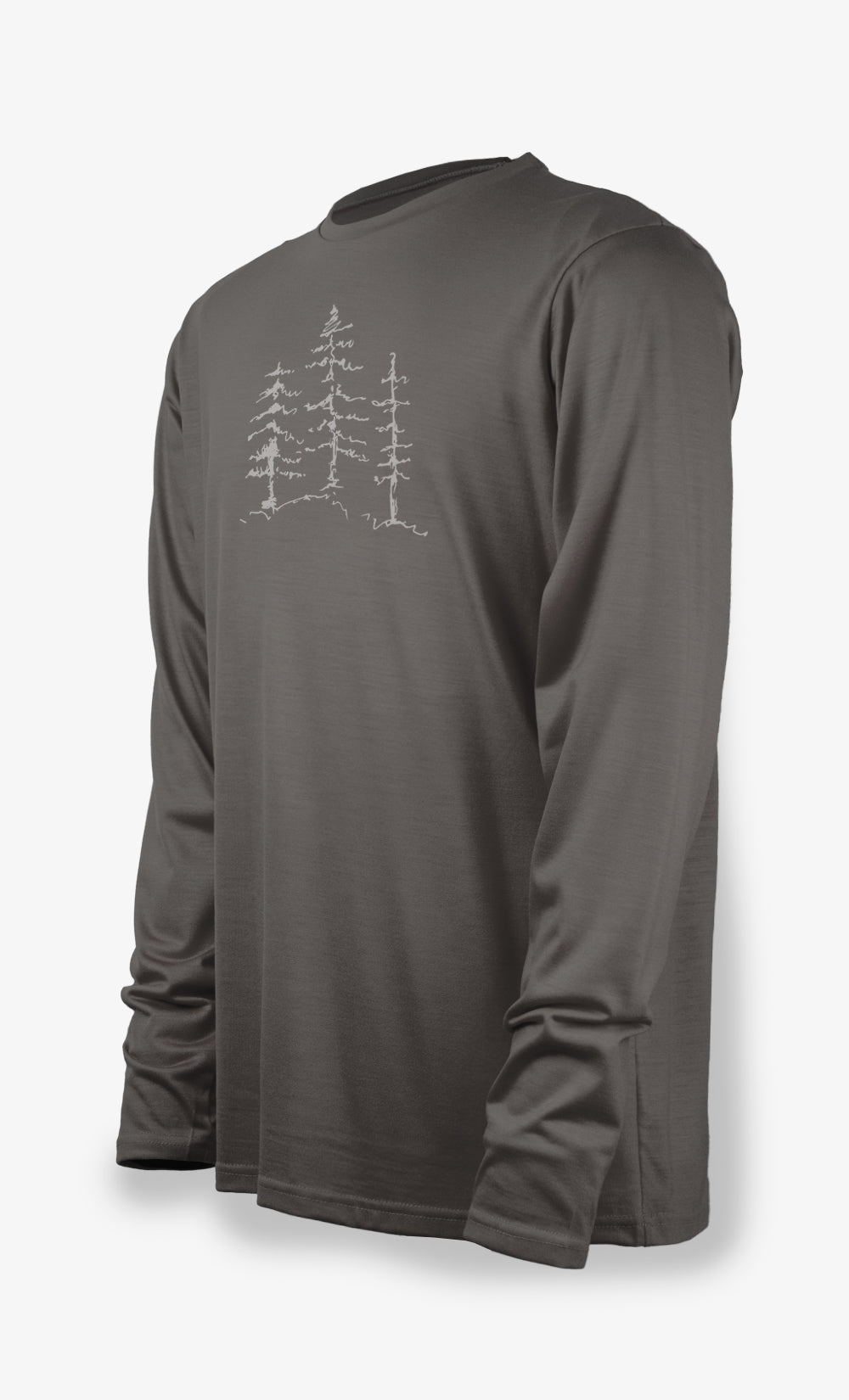 Men's Merino Ultra Light Long Sleeve Army - Skinny Tree