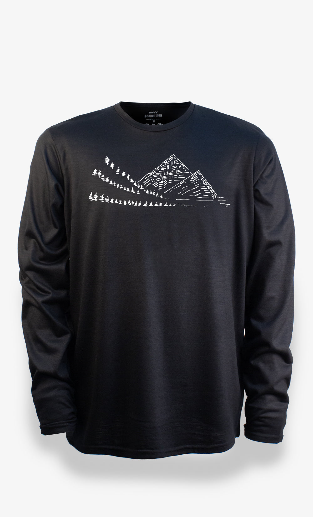 Manches Longues Mérinos Homme Techcrew Noir - Alpes
