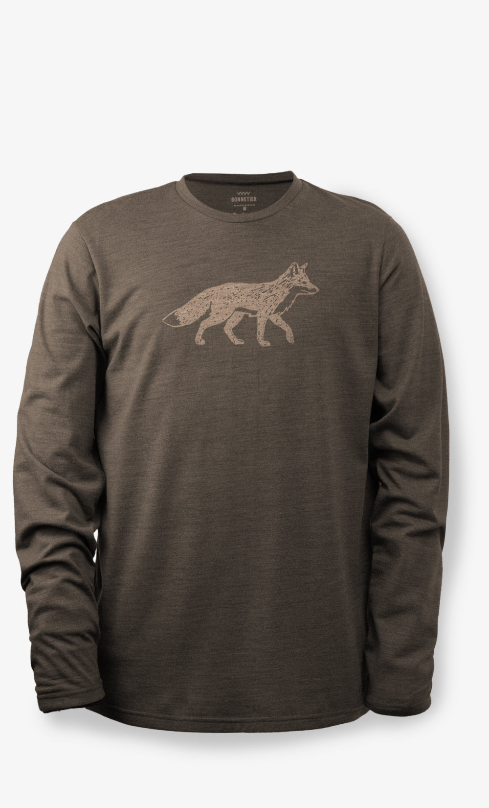 Men's Merino Long-Sleeve Flannel Brown