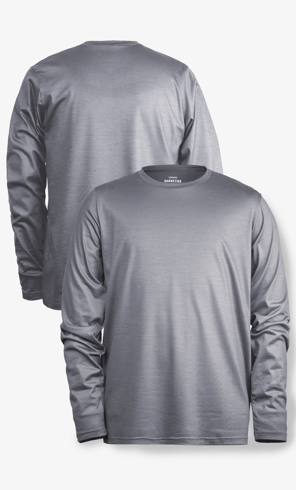 Men's Stretchwool™ Merino Long Sleeve Top - Grey Plain