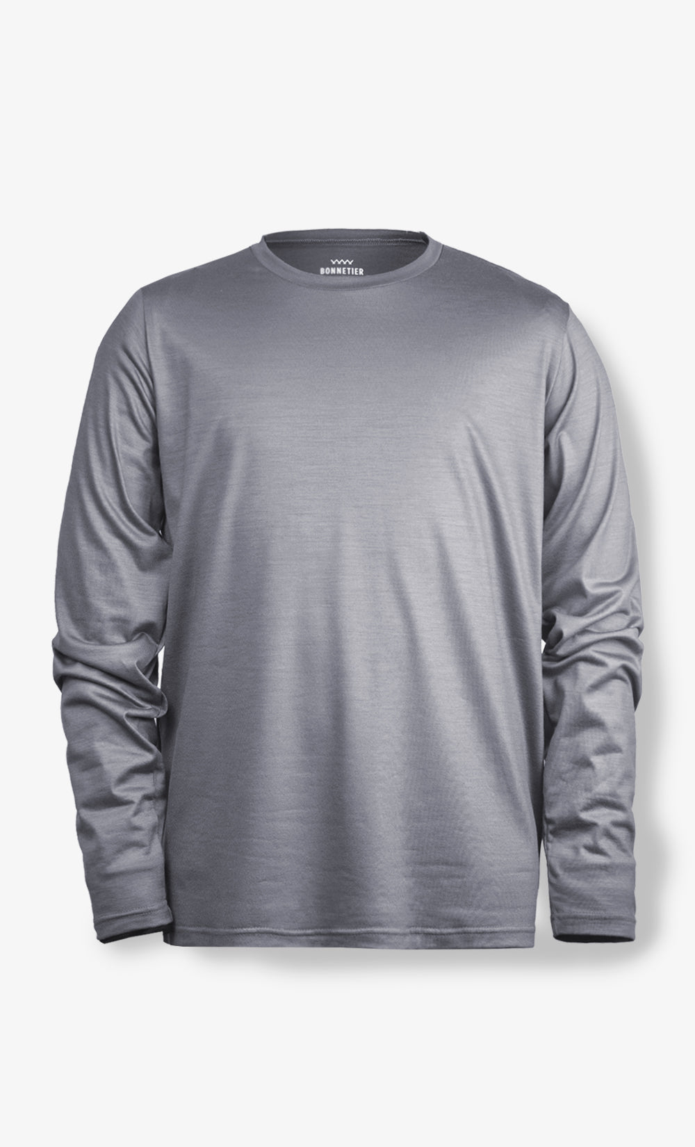 Men's Stretchwool™ Merino Long Sleeve Top - Grey Plain