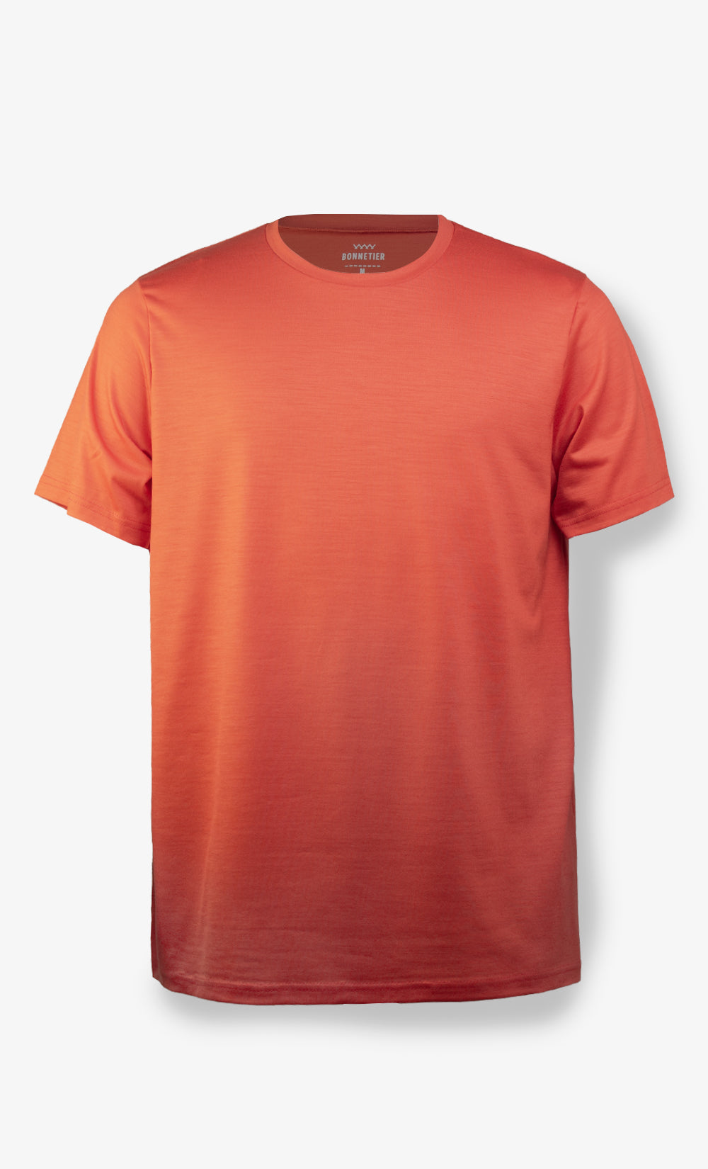 Men's Ultralight Red Orange Merino Wool T-Shirt
