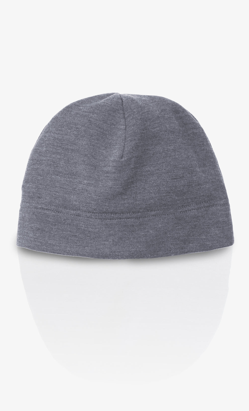 Quilted Merino Beanie - Heather Grey