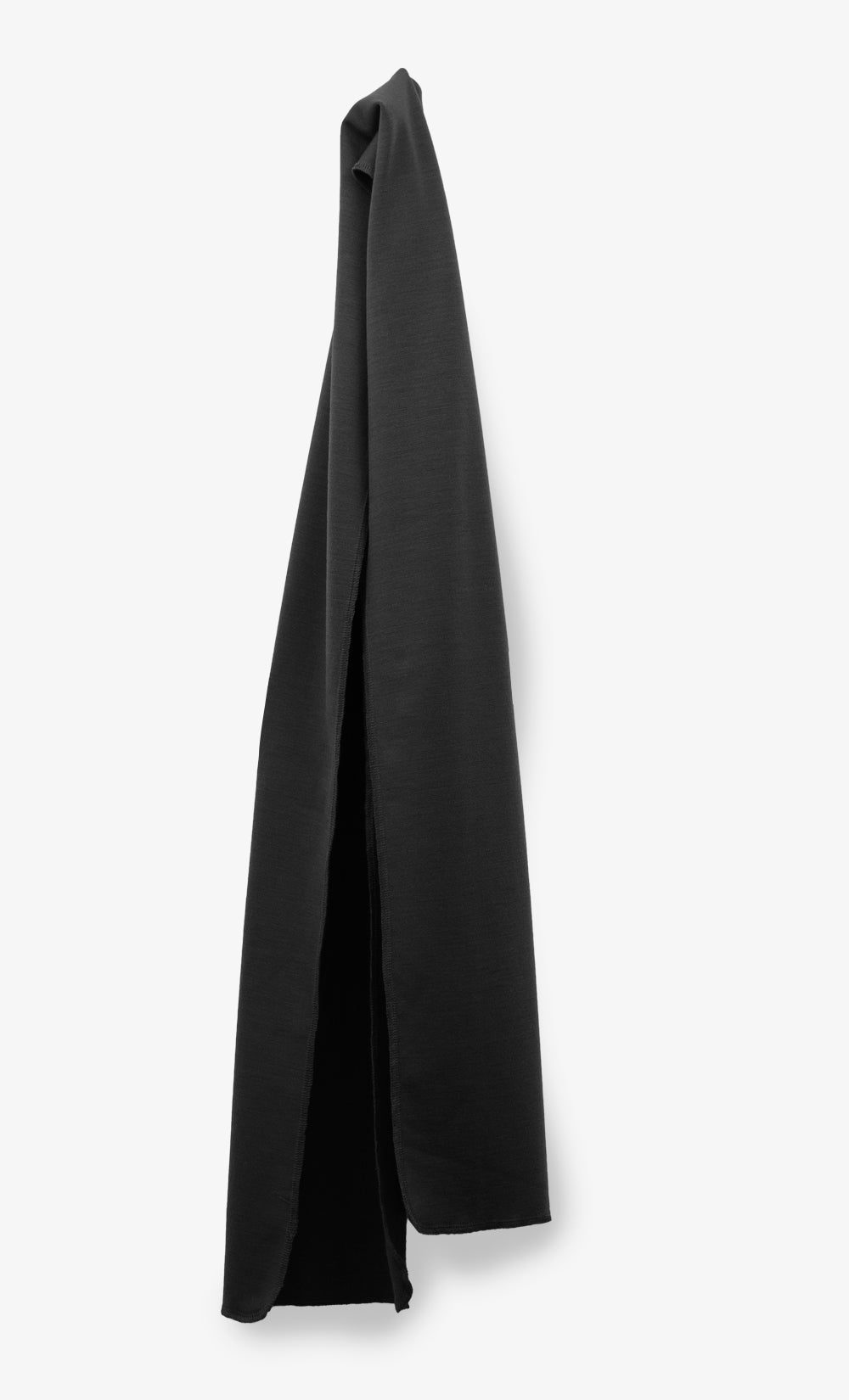 Foulard noir en 100 % laine de mérinos brossée BONNETIER fabriqué au Canada.