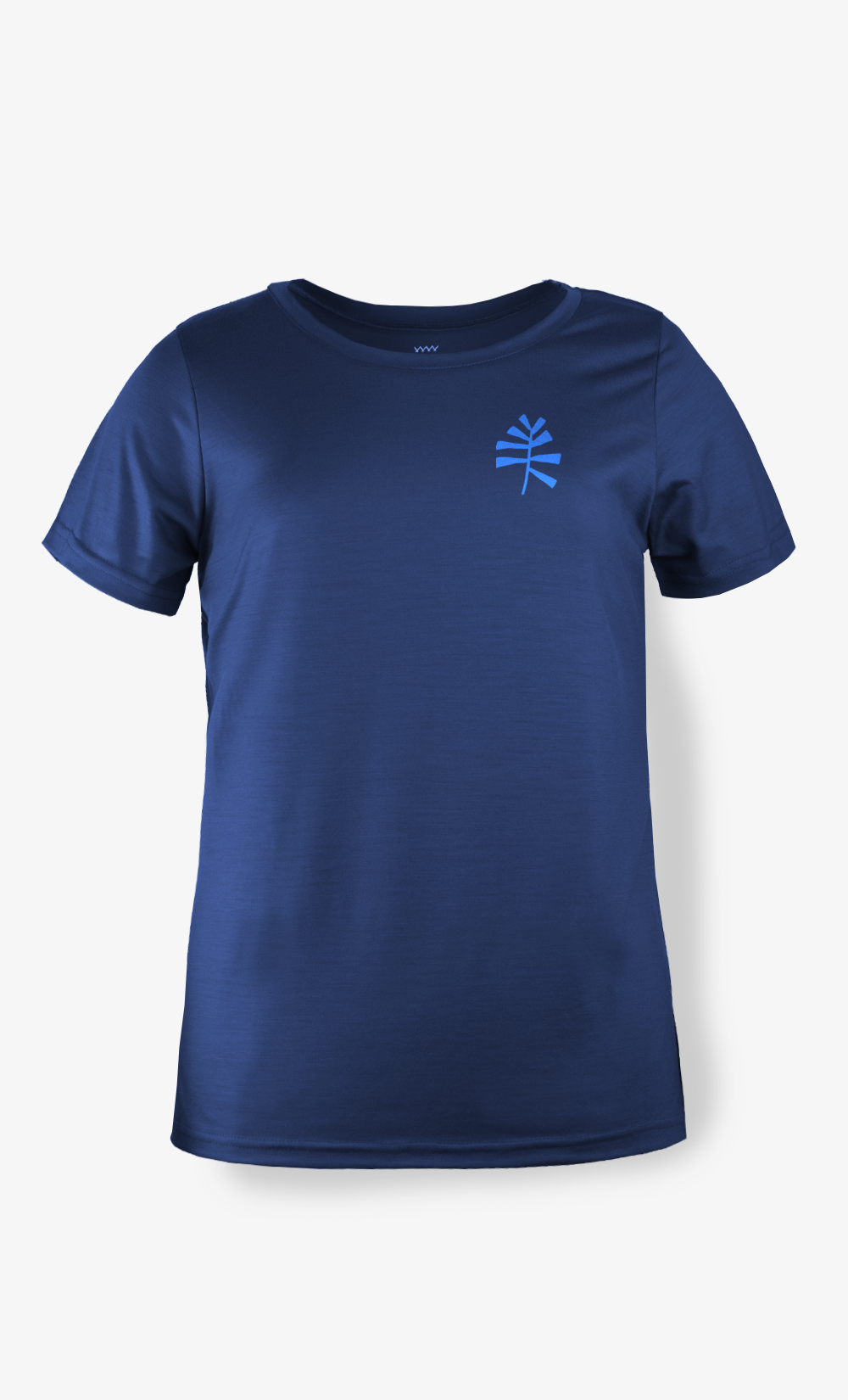 Women's French Navy Ultra Light Merino T-Shirt - Leaf